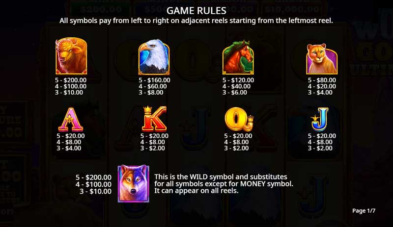 Wolf Gold Ultimate slot game rules